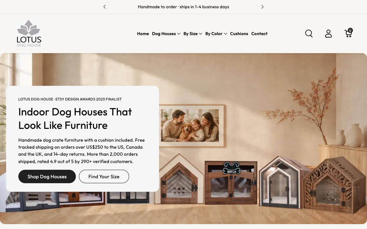 Lotus Dog House Shopify mağazası